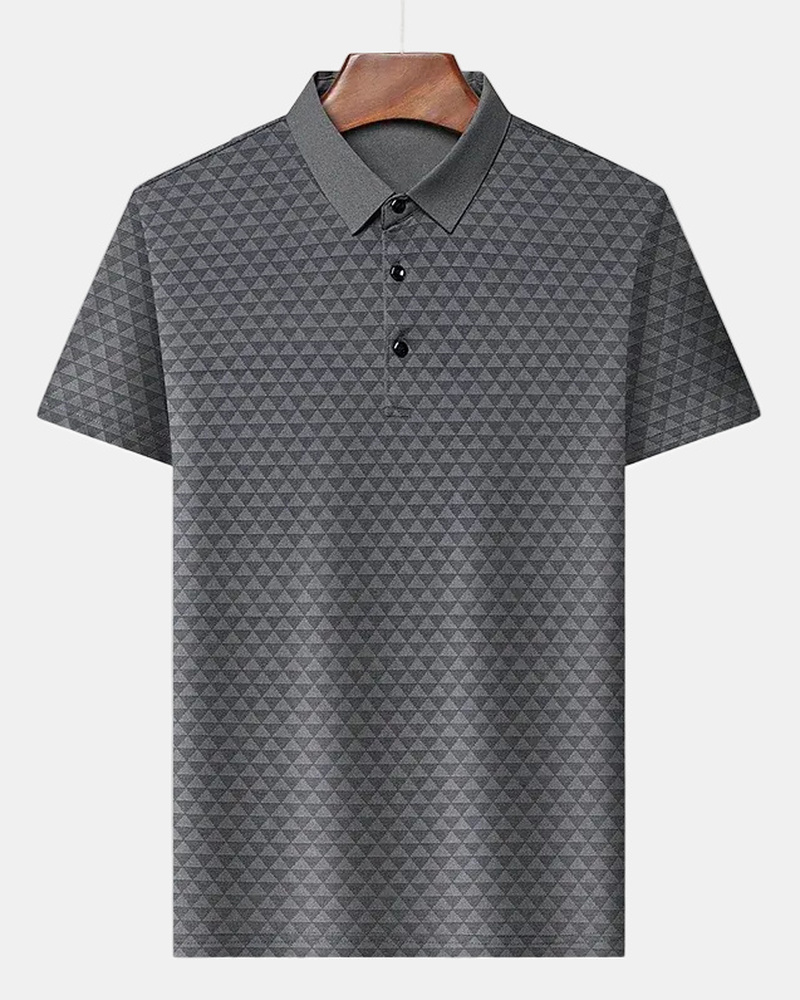 Men's Polo Shirt, Blue and Gray in Gray