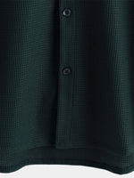 Casual Short-Sleeve Summer Shirt, Quilted Pattern, Perfect for the Beach