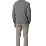 Men's Half-Zip Sweater with Collar – Gray