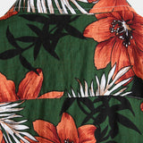 Men's Short-Sleeve Shirt in Green Floral