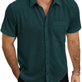 Summer Men's Cotton Short Sleeve Shirt