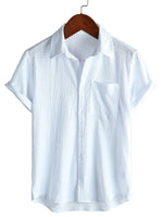 Cotton Casual Shirt with Short Sleeves for Men - Summer