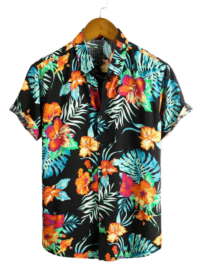 Men's Floral Short-Sleeve Shirt