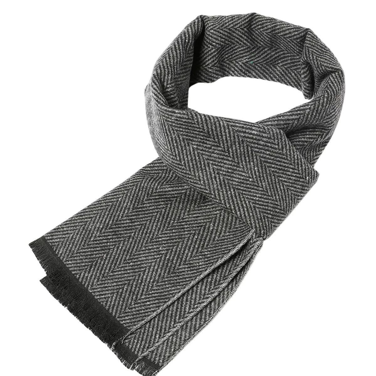 Windmere Classic Men's Cashmere Scarf for Winter Gray