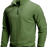 Zip-Up Long-Sleeve Sweater