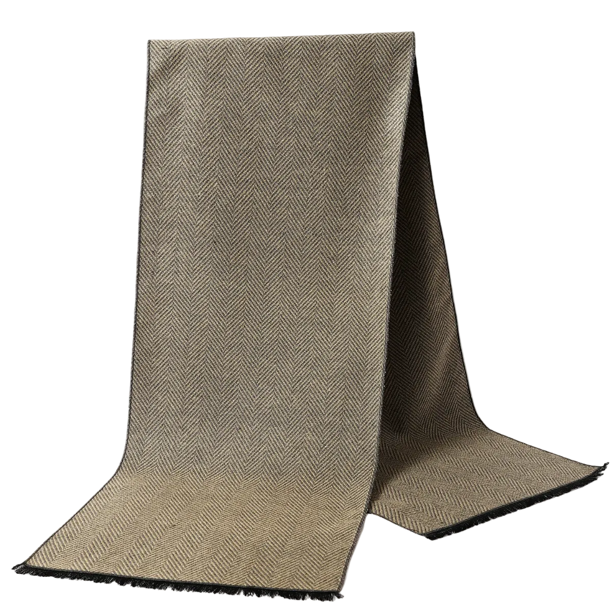 Windmere Classic Men's Cashmere Scarf for Winter Khaki