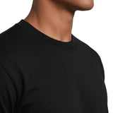 Men's Mercerized Slim-Fit T-shirt in Black Color