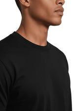 Men's Mercerized Slim-Fit T-shirt in Black Color