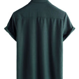 Summer Men's Cotton Short Sleeve Shirt