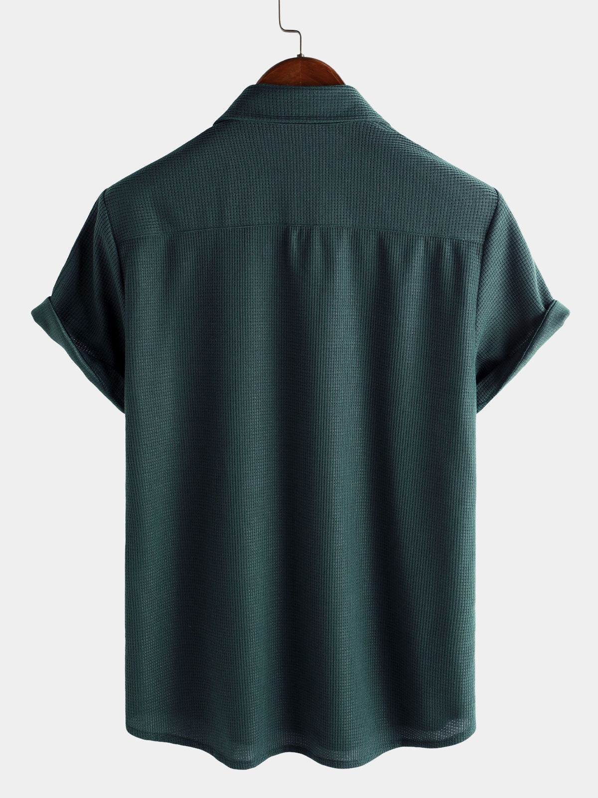 Casual Short-Sleeve Summer Shirt, Quilted Pattern, Perfect for the Beach