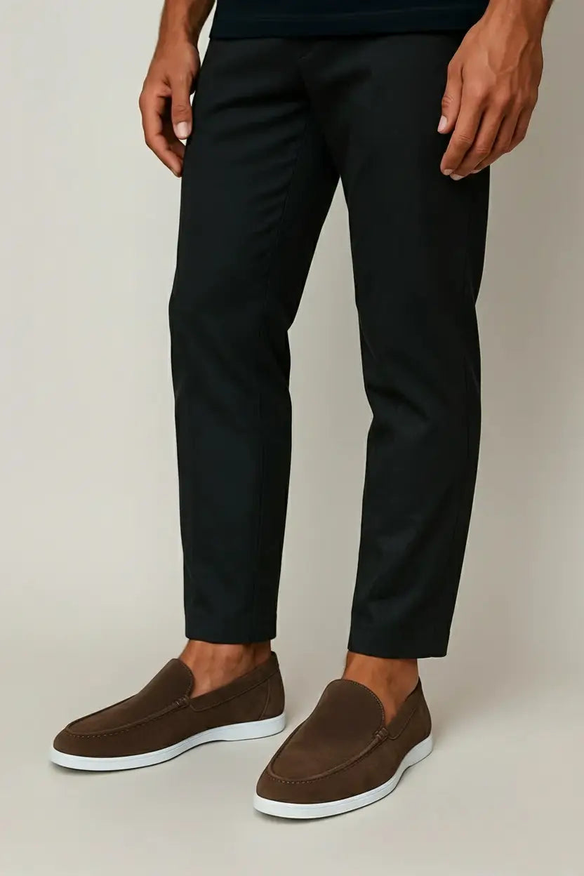 Elegant Loafers Brown, photo studio