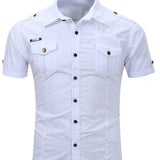 Men's Cotton Short-Sleeve Shirt