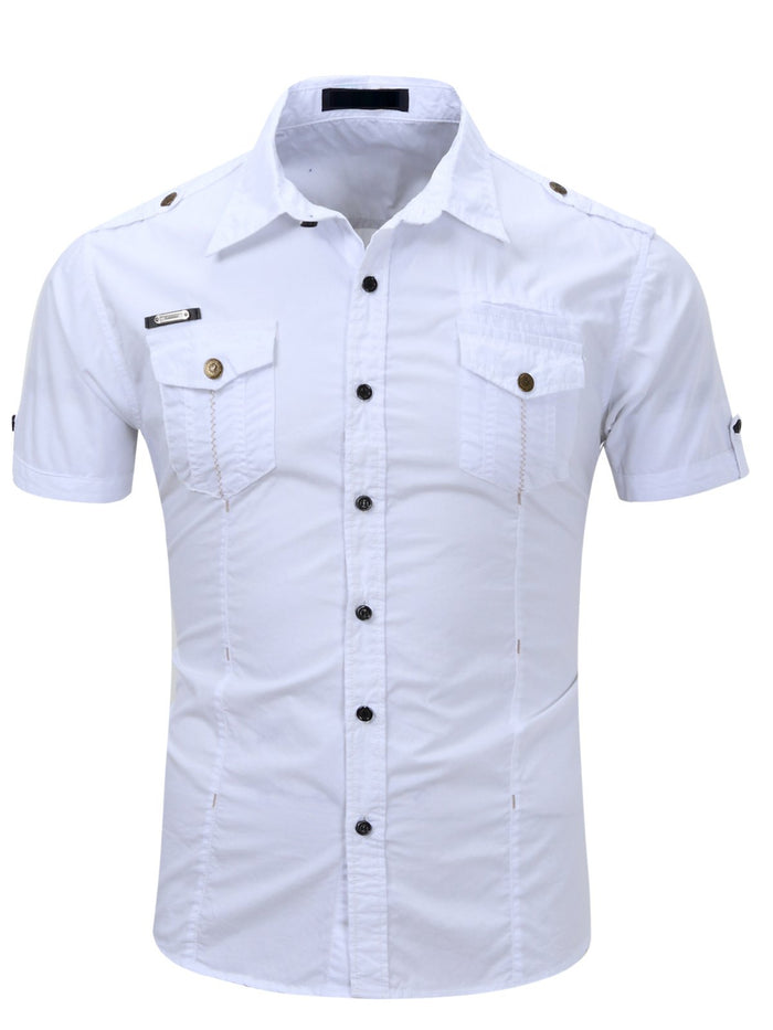 Men's Cotton Short-Sleeve Shirt