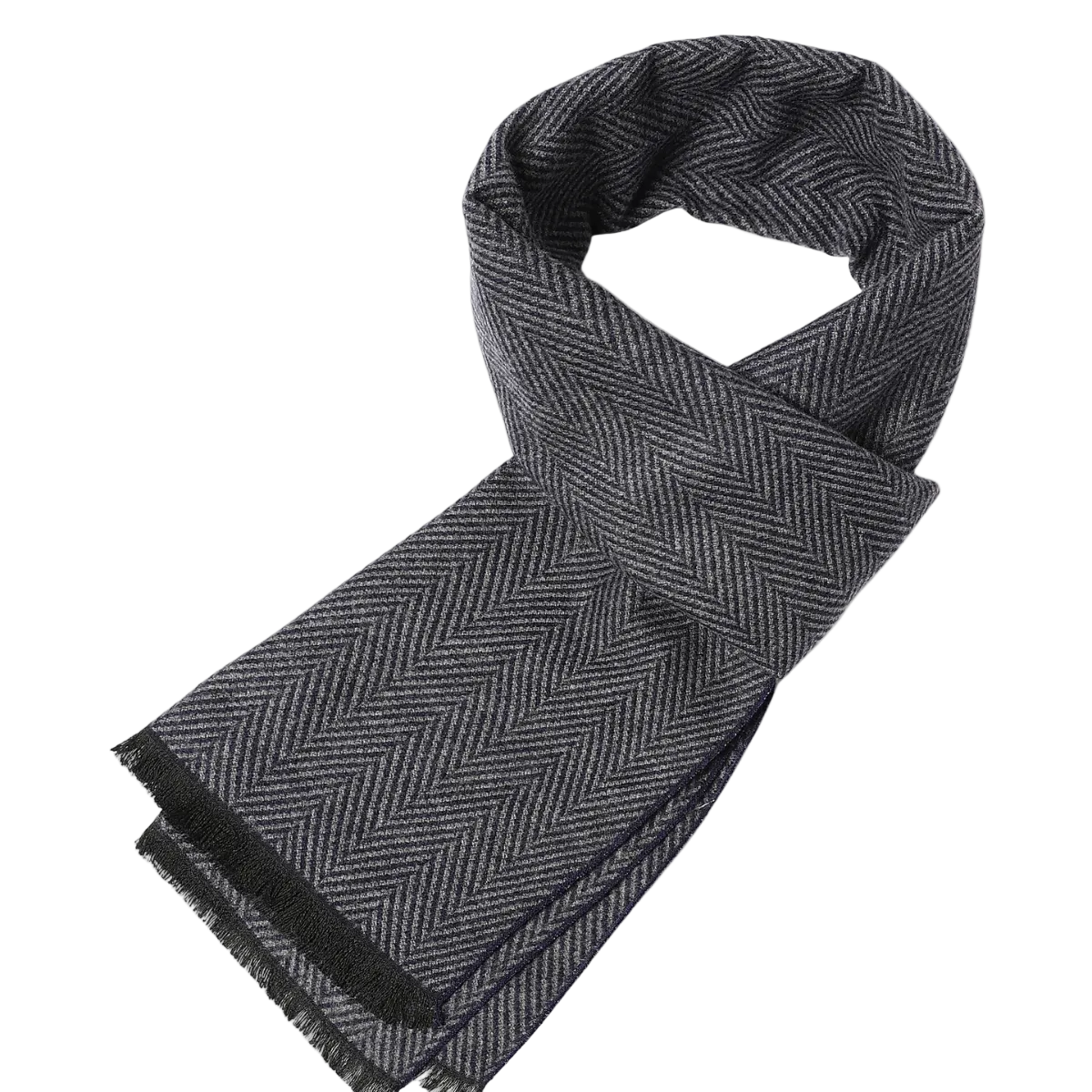 Windmere Classic Men's Cashmere Scarf for Winter Black