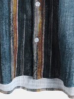 Hawaiian Short-Sleeve Striped Shirt