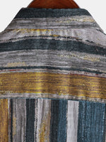 Hawaiian Short-Sleeve Striped Shirt
