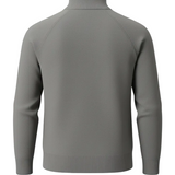 Men's Half-Zip Sweater with Collar – Gray