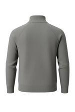 Men's Half-Zip Sweater with Collar – Gray