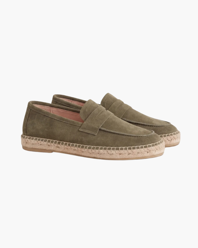 Espadriller Riviera i Olivengrøn Suede