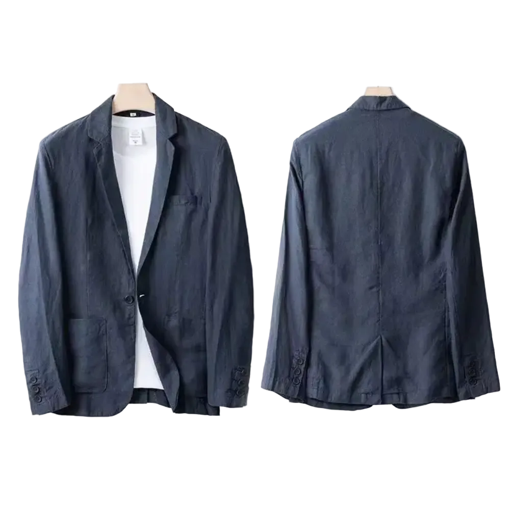 Mariusz - Elegant Linen Set Navy