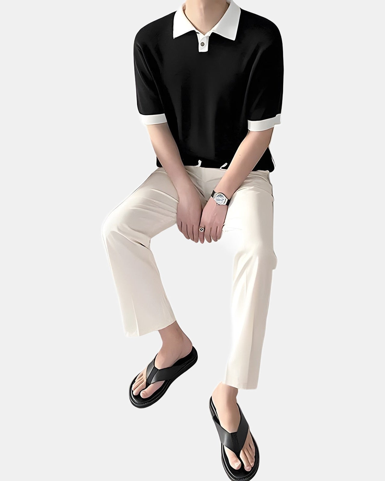 Filip Men's Polo Shirt, Wide-Sleeve