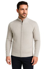 Four Seasons Merino Wool Cardigan with Zipper