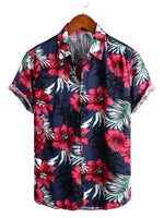 Men's Floral Cotton Short-Sleeve Shirt