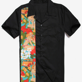 Vintage Summer Bowling Beach Pocket Short-Sleeve Shirt