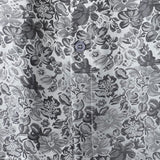 Jacquard Short-Sleeve Shirt with Floral Print