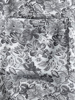 Jacquard Short-Sleeve Shirt with Floral Print