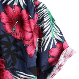 Men's Floral Cotton Short-Sleeve Shirt
