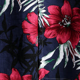 Men's Floral Cotton Short-Sleeve Shirt