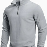 Zip-Up Long-Sleeve Sweater