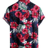 Men's Floral Cotton Short-Sleeve Shirt