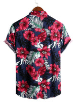 Men's Floral Cotton Short-Sleeve Shirt