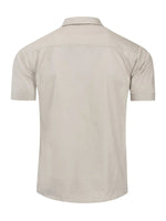 Men's Cotton Short-Sleeve Shirt, Casual Outdoor with Pocket