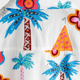 Button-Up Hawaiian Tropical Print Short Sleeve Shirt