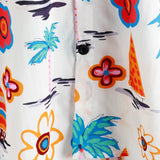 Button-Up Hawaiian Tropical Print Short Sleeve Shirt