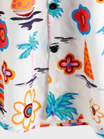 Button-Up Hawaiian Tropical Print Short Sleeve Shirt