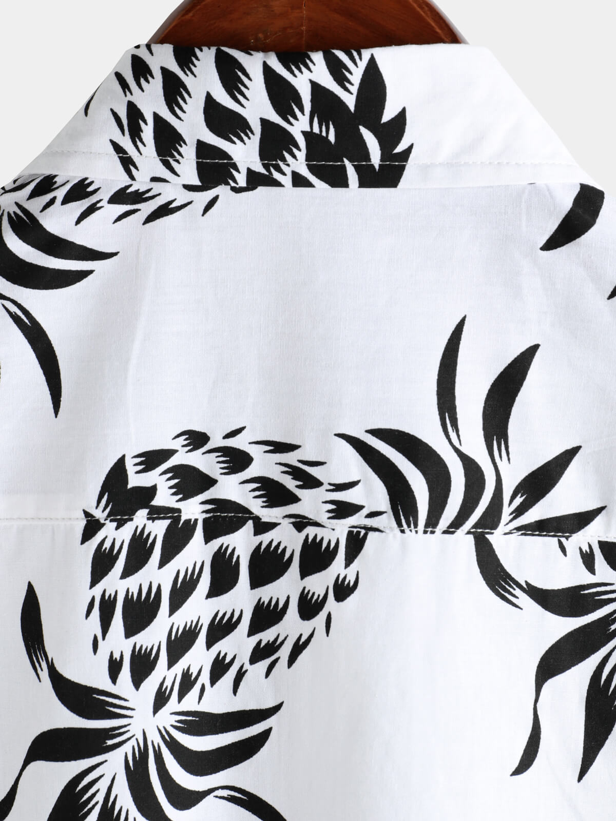 Button-Up Hawaiian Short Sleeve Shirt with Pineapple Print