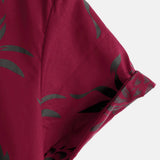 Button-Up Hawaiian Short Sleeve Shirt with Pineapple Print
