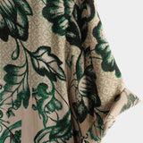 Hawaiian Short-Sleeve Floral Print Shirt, Vintage Style, Breathable Vacation Style
