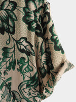 Hawaiian Short-Sleeve Floral Print Shirt, Vintage Style, Breathable Vacation Style