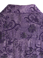 Men's Vintage Purple Cotton Summer Shirt Breathable with Short Sleeve
