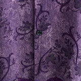 Men's Vintage Purple Cotton Summer Shirt Breathable with Short Sleeve