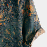 Breathable Hawaiian Short Sleeve Shirt, Floral Print, Vintage Style, Vacation