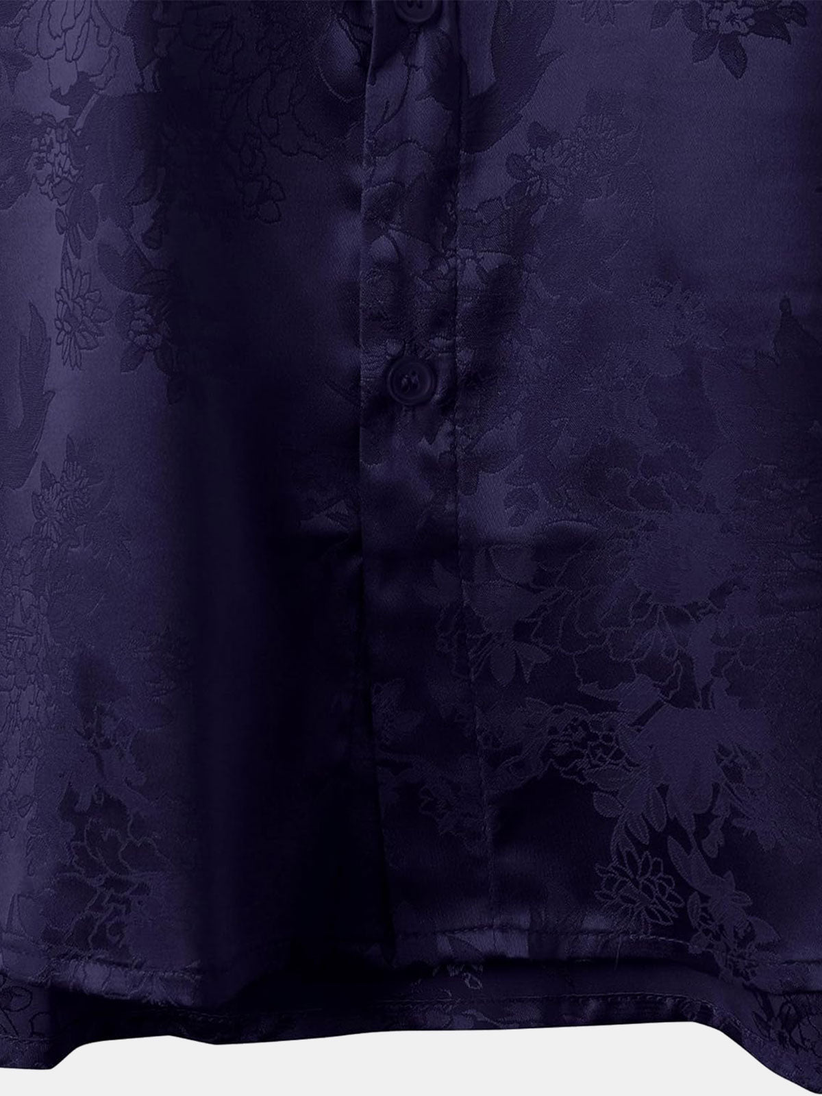 Short-Sleeve Shirt with Pockets and Floral Jacquard