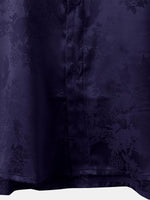 Short-Sleeve Shirt with Pockets and Floral Jacquard