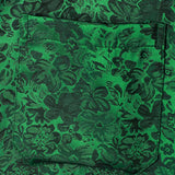 Jacquard Short-Sleeve Shirt with Floral Print
