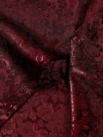 Jacquard Short-Sleeve Shirt with Floral Print